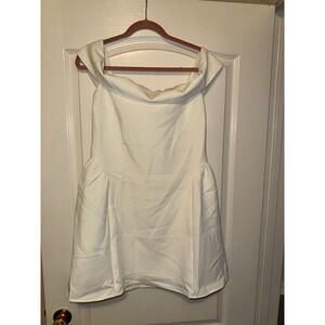 white christmas dresses Tie-Detail A-Line Micro Mini Dress in Ivory - 10 main image 1